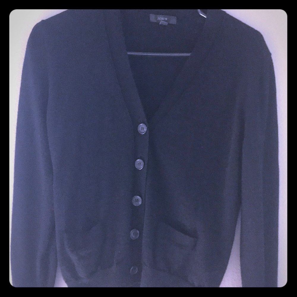J. Crew buttoned-down black sweater